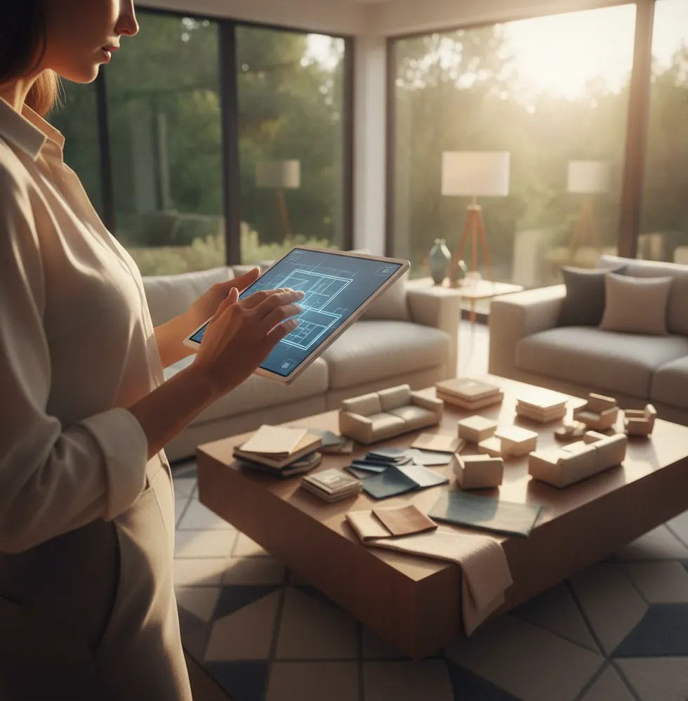 Zespół Modern Zonetips podczas pracy nad projektem wnętrza
